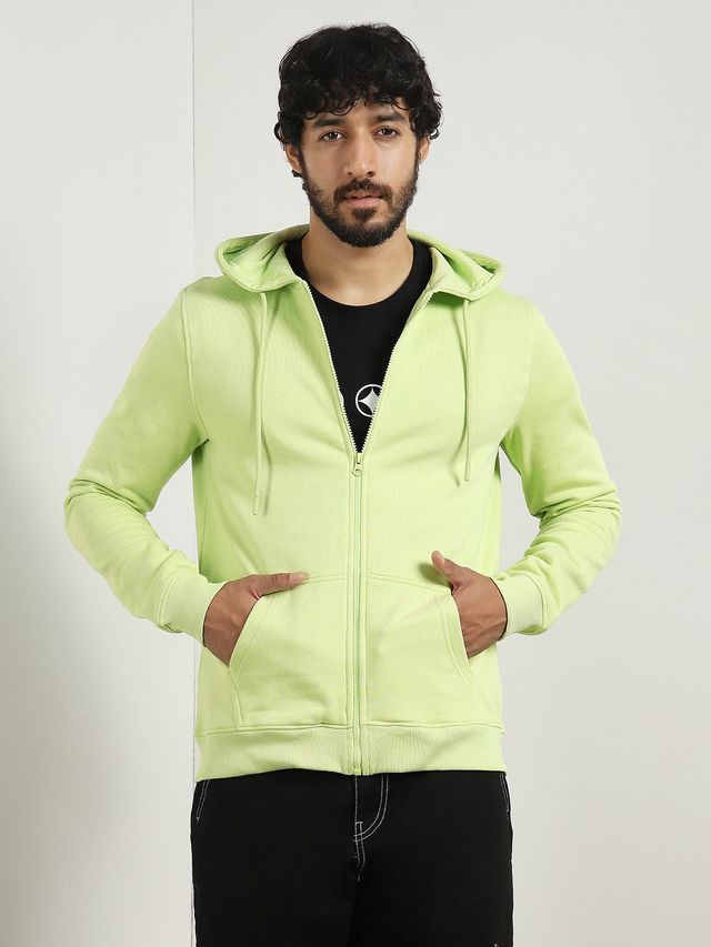 Nobero Men's Zipper Hoodie | Cool Matcha - S