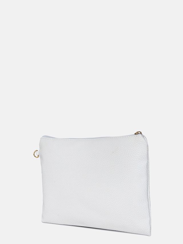 Haute Sauce Women's Solid PU Purse | White
