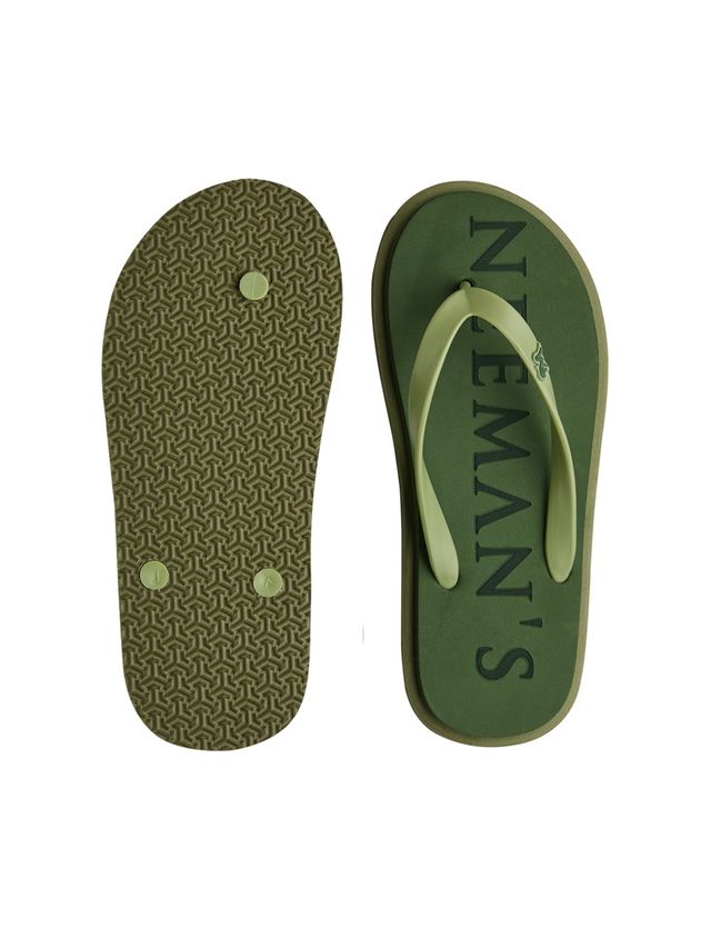 Neemans Unisex Eco Classic Slippers | Green with Light Green - UK 11