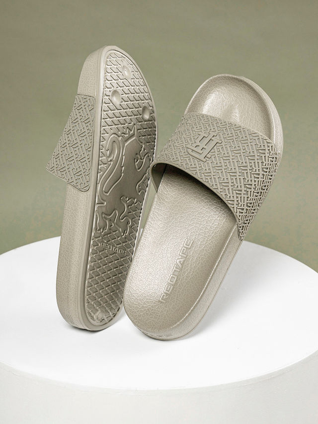 loppy☆ Buy Red Tape Men's Sliders Flip-Flops | RFF1293 | Beige - UK 7