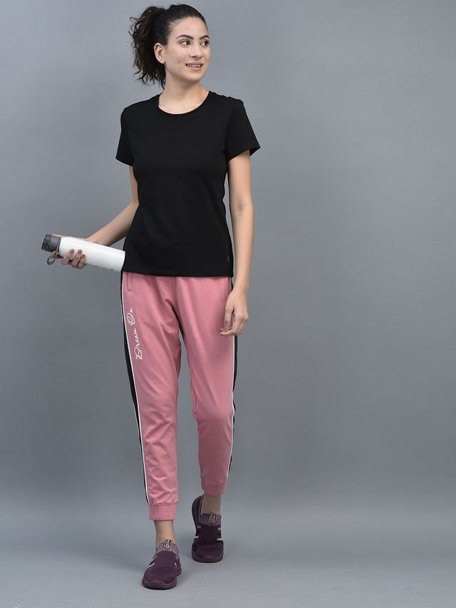 Dollar Women Round Neck T-shirt - Black | Stretchable Cotton | M