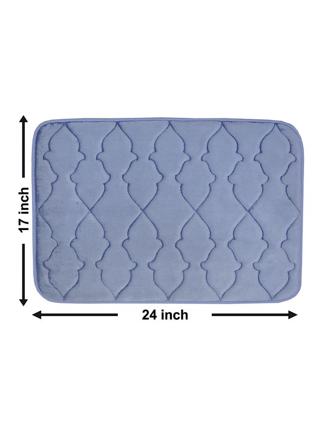 Bianca Memory Foam Anti Slip Bath Mat 1pc Medium | Luxor Ornamental-Denim