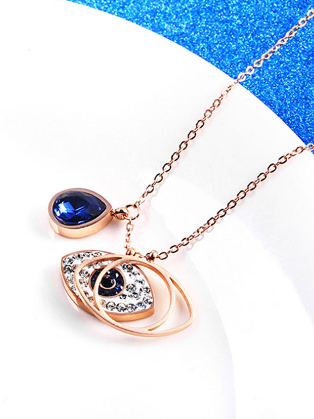 Yellow Chimes Rose Gold Pendant Necklace for Women