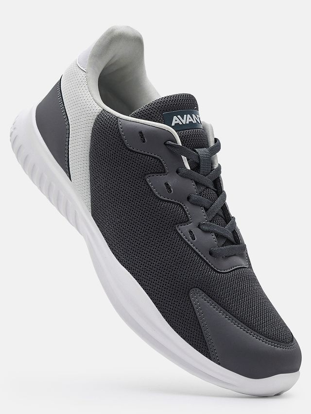 Avant Men's Luxe Walking Shoes | Dark Grey & White - UK 7