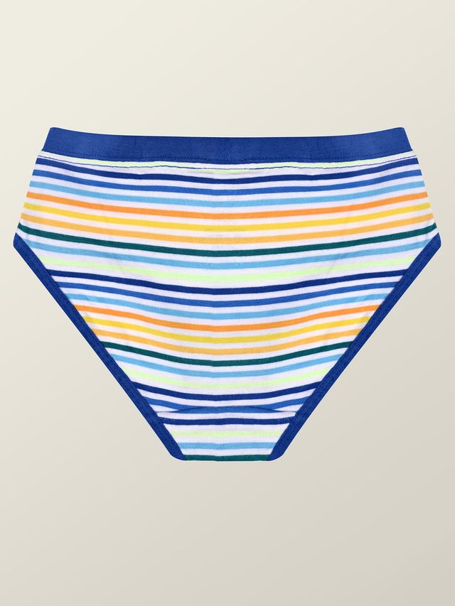 XY Life Hipsters for Girls, Tencel Modal, Antimicrobial - Multi Stripes | 9-10Y| Pack Of 3 Panty