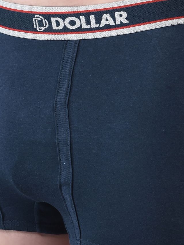 Dollar Bigboss Men's Solid Combed Cotton Trunk | Colour May Vary - L