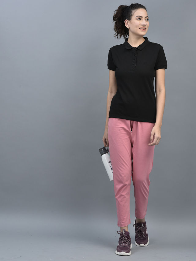Dollar Women Polo T-shirt - Black | Premium Cotton | L
