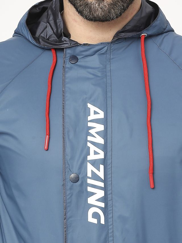 Citizen Reversible  Raincoat  With Pant Marvel Series Spiderman- Blue - CRO3-2XL