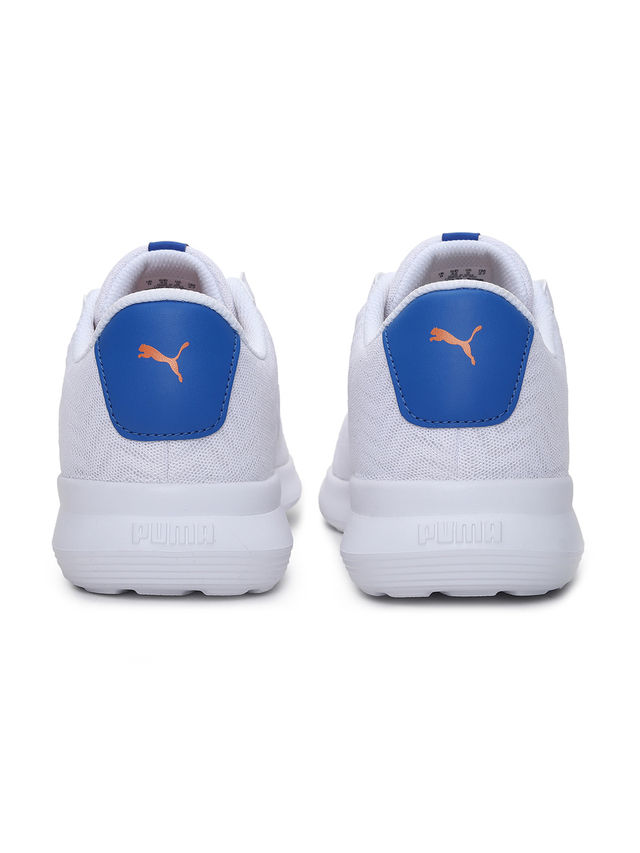 Puma Men's Glory Shoes | White, Victoria Blue and Vibrant Orange - UK 9