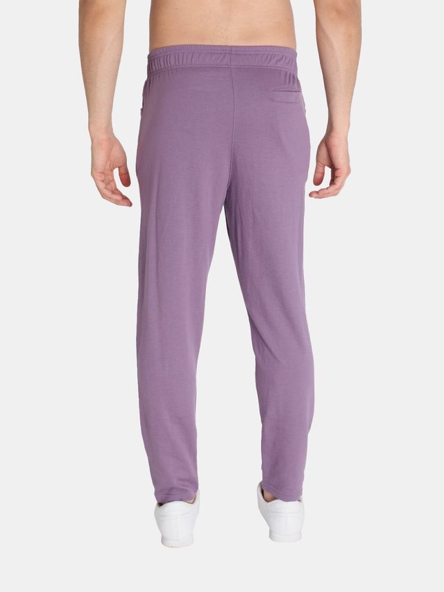 Chkokko Men Solid Casual Track Pant Regular Fit Lower With Pocket Purple Size - S