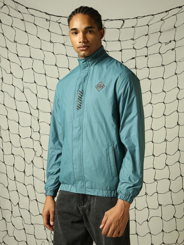 Hubberholme Men's Lightweight Relaxed Fit Reversible Windcheater Jacket | Bright Blue - XL