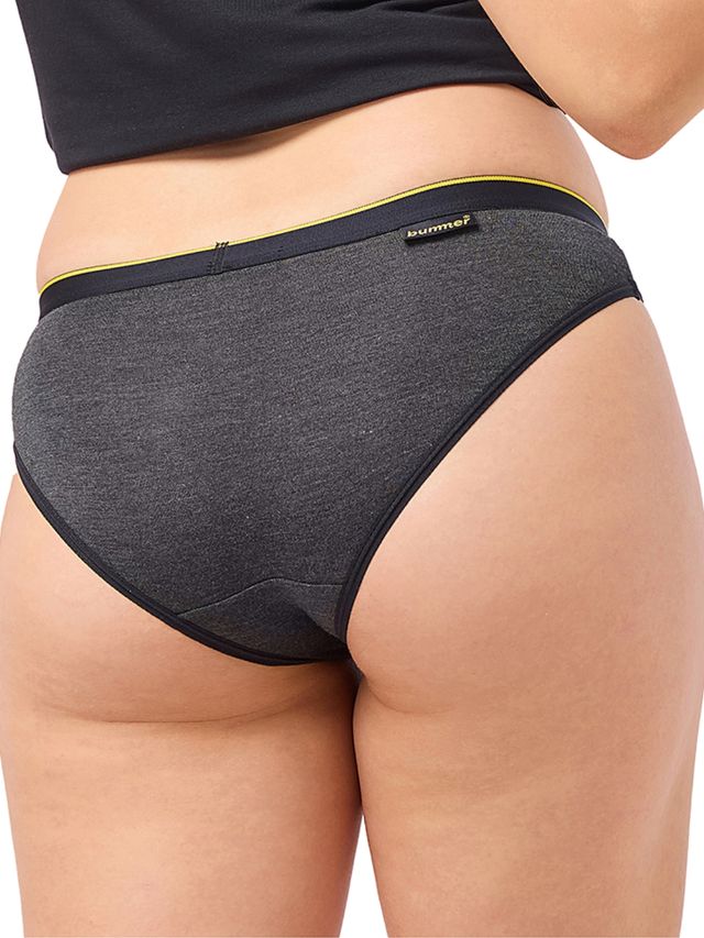 Bummer Women's Micro Modal Elastane Bikini Panties | Charcoal Melange - S