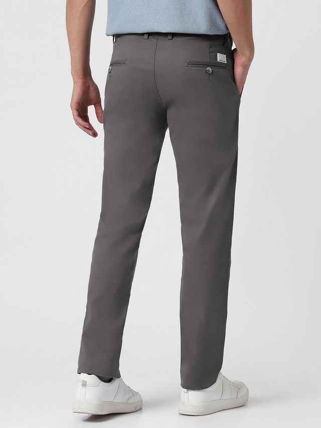 Urbano Fashion Men's Chinos Trousers Cotton Slim Fit Casual Stretch | Dark Grey | 36