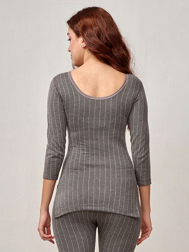 Lux Inferno Long Length Thermal Top For Women | Charcoal | 105 | XXXL