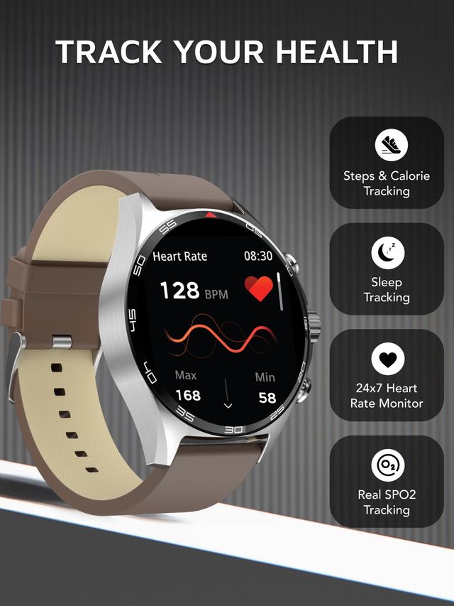 Cult Active Tr Smartwatch,Brown Leather