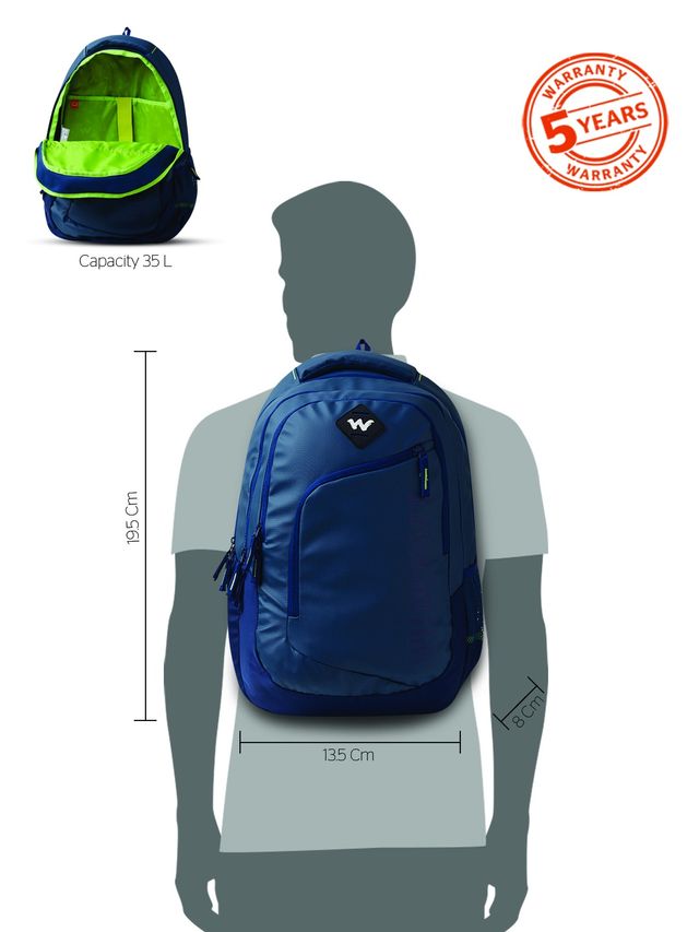 Wildcraft Unisex PU 40 L Backpack | Navy