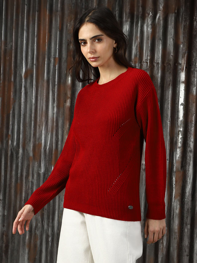 High Star Women's Relaxed Fit Pullover | Red - S