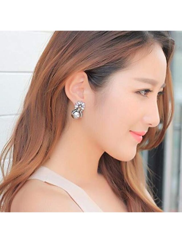 YouBella Jewellery Earrings for women Crystal Stud Earrings for Girls and Women (YBEAR - 32500)