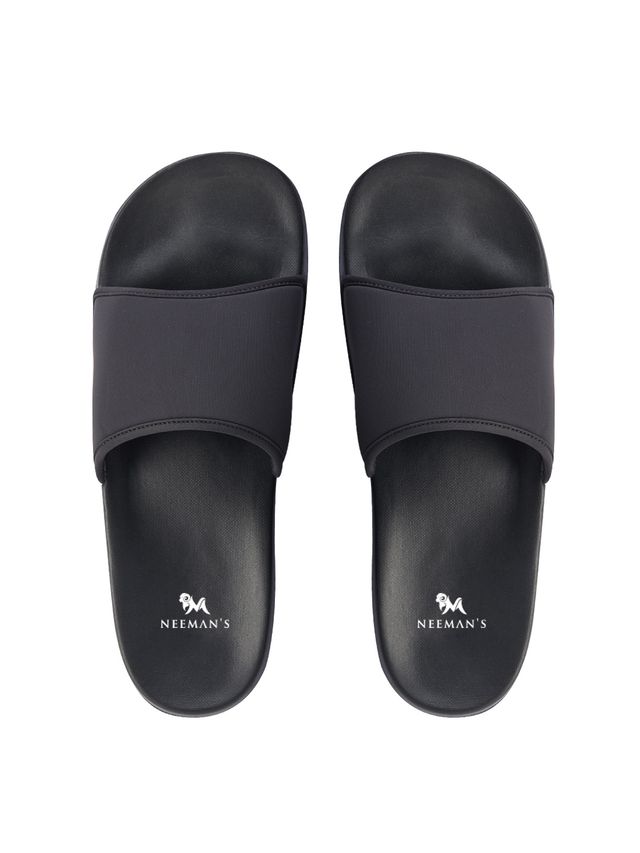 Neemans Unisex Eco Slides - Coal Black | UK 7