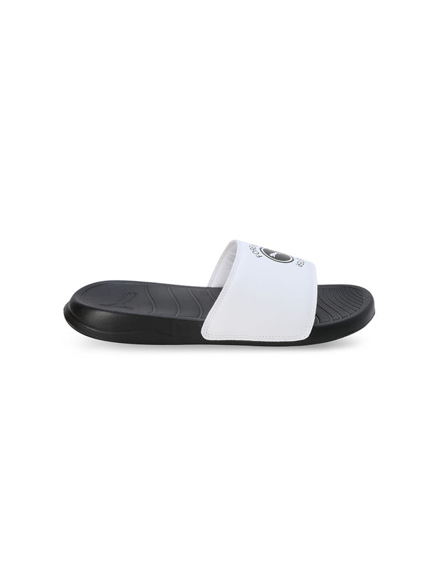 Puma Men's Xerxes Slides | Black and White - UK 6