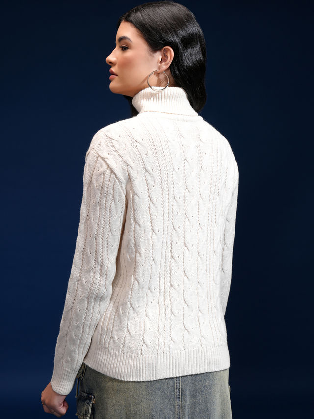 ニット/セーター T. japan standard turtle neck tops T-Base Men Navy Blue Solid Cotton Modal Turtle Neck Sweater – Shop