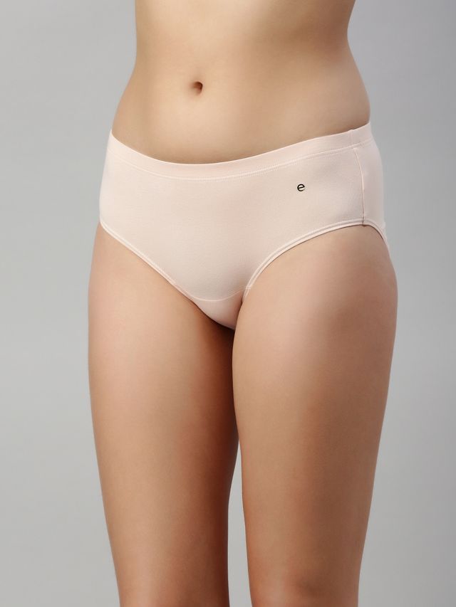 Enamor Women's CR17 Stretch Cotton Hipster Panty|Mid Waist|Antimicrobial | Assorted-S