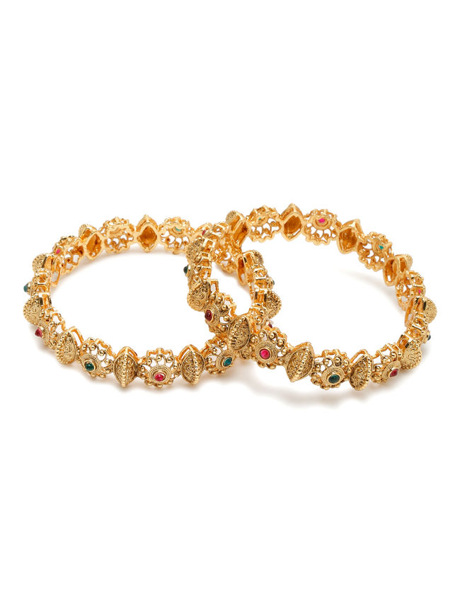Youbella Jewellery For Women Gold Plated Bracelet Bangles For Women(Ybbn - 92141 - 2.4)