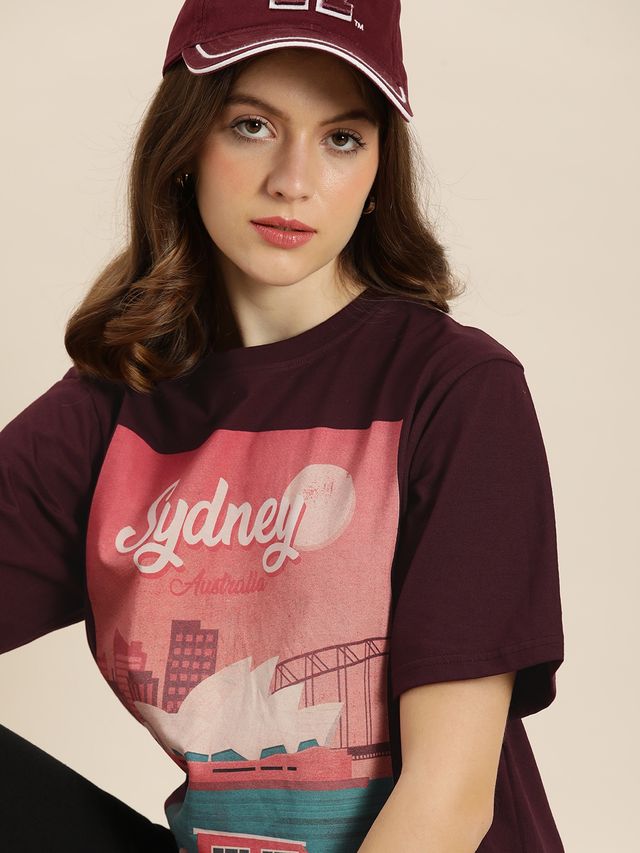 Dillinger Women's T-shirt | WMNCR104WINE | Wine - M