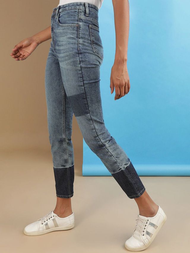 Freehand Women's Streetstyle Straight Fit Jeans | Blue - 32
