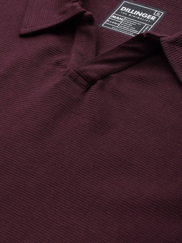 Dillinger Men's Long Sleeve T-shirts | DLPOL002WINE | Wine - XL