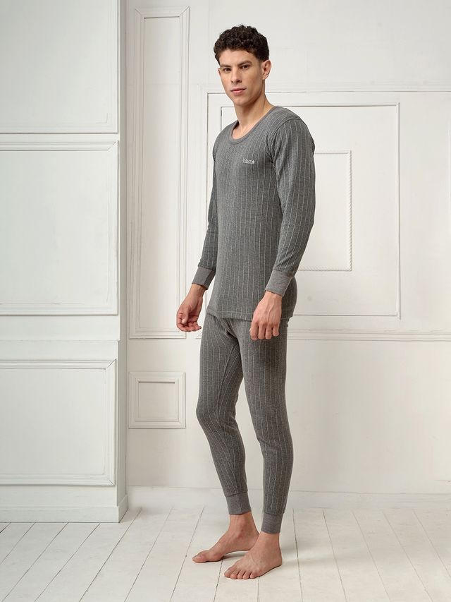 Lux Inferno Thermal Top and Bottom Set for Men | Charcoal | 100 | XXL