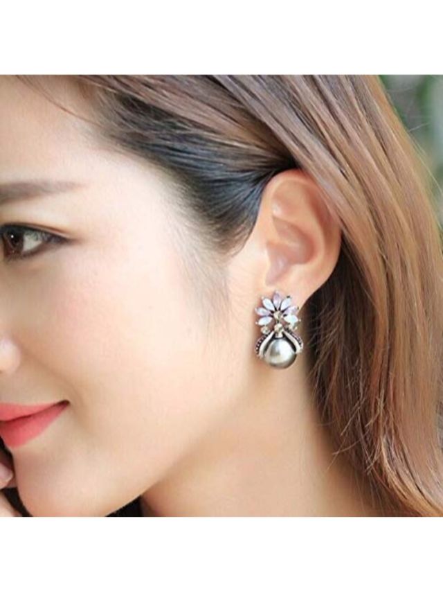 YouBella Jewellery Earrings for women Crystal Stud Earrings for Girls and Women (YBEAR - 32500)