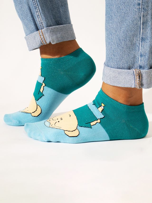 Thela Gaadi Unisex 78% Cotton, 17% Spandex, and 5% Elastic Ankle Socks | Assorted - Free Size