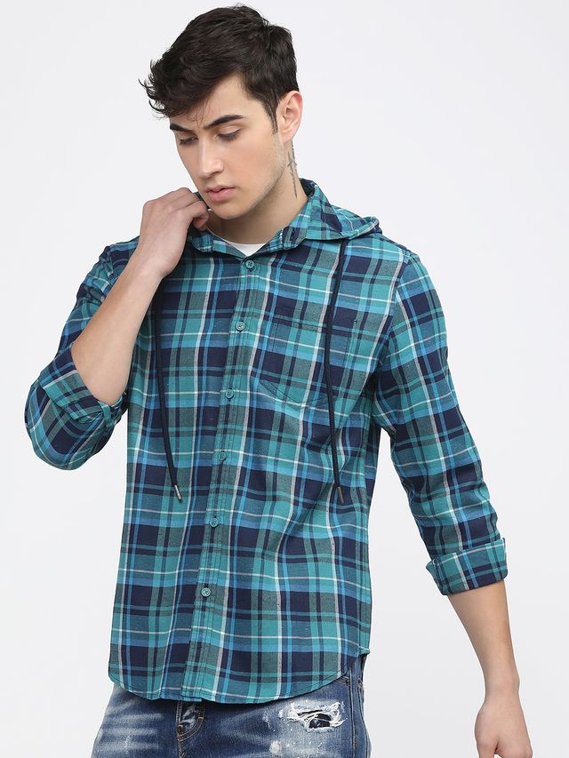 Ketch Men Slim Fit Tartan Checks Casual Shirt | Multicolor | L