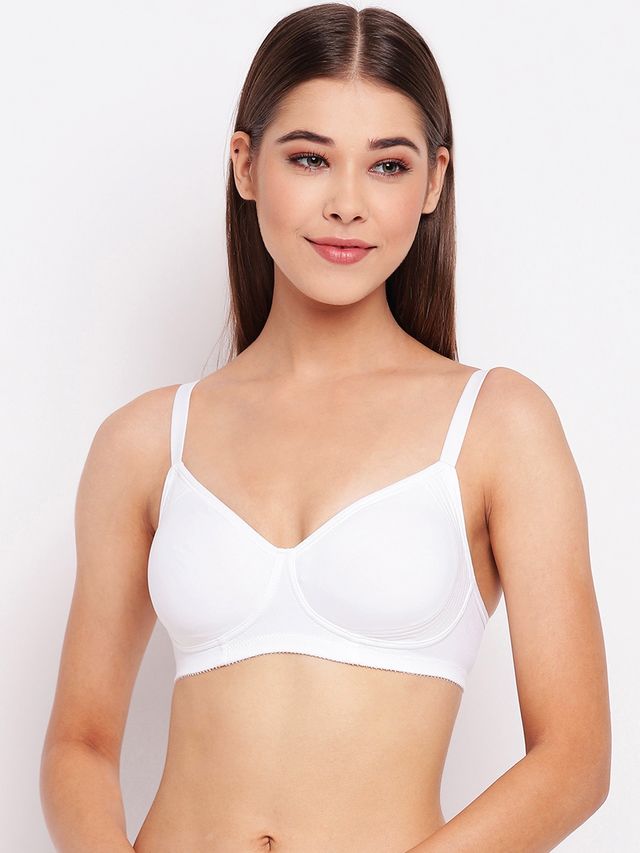 Enamor Women's A042 Side Support Shaper Fab-Cool Cotton Bra | Non Padded | Wirefree | White - 32C