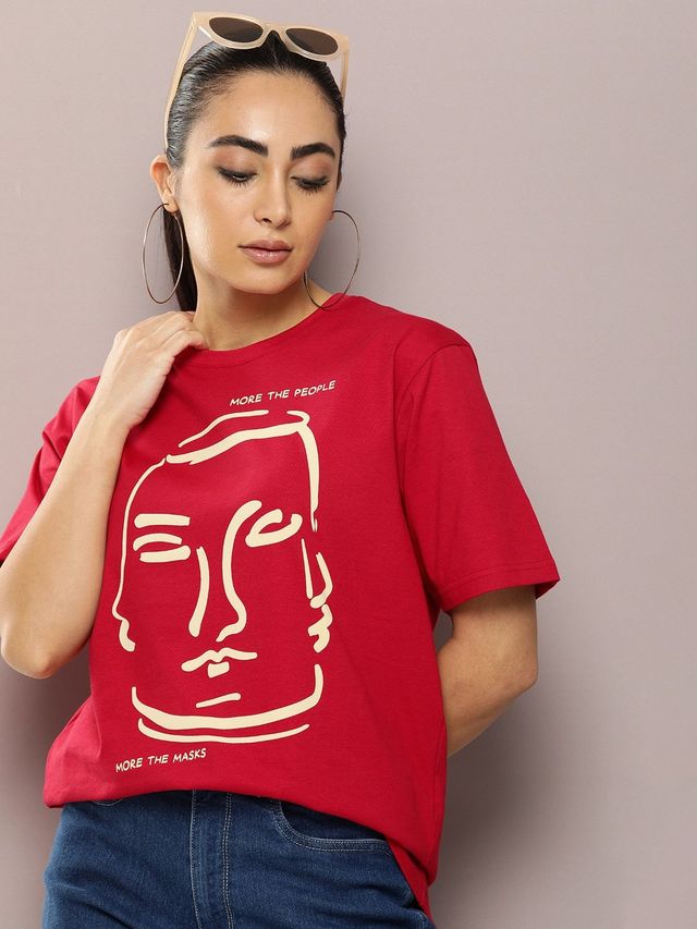Dillinger Women's T-shirt | WMNCR482RED | Red - L