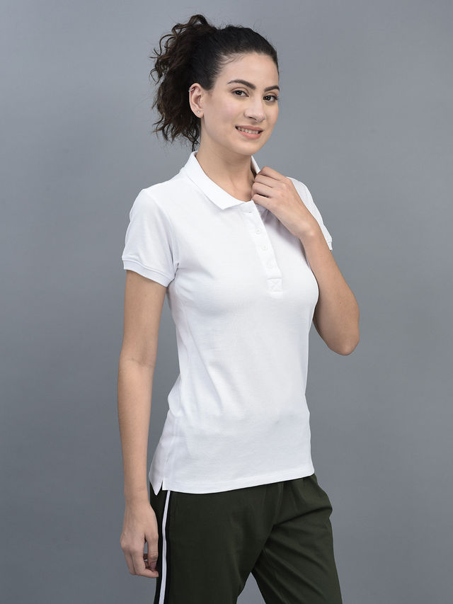 Dollar Women Polo T-shirt - White | Premium Cotton | S