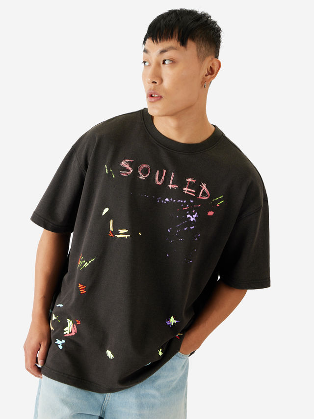 The Souled Store TSS Originals - Stitch Oversized T-shirts | Grey | M