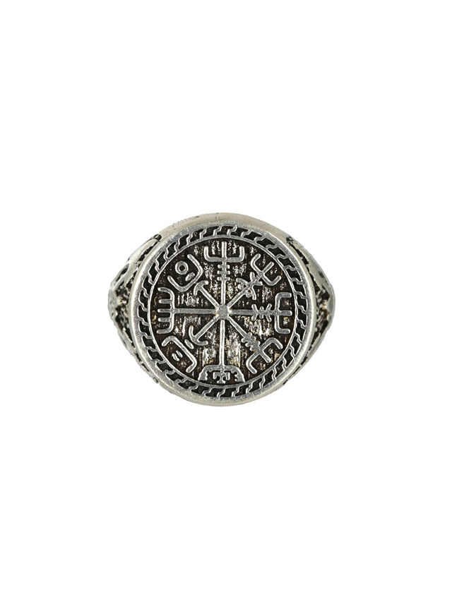 Bold By Priyaasi Trishul Chakra Silver-Plated Ring For Men