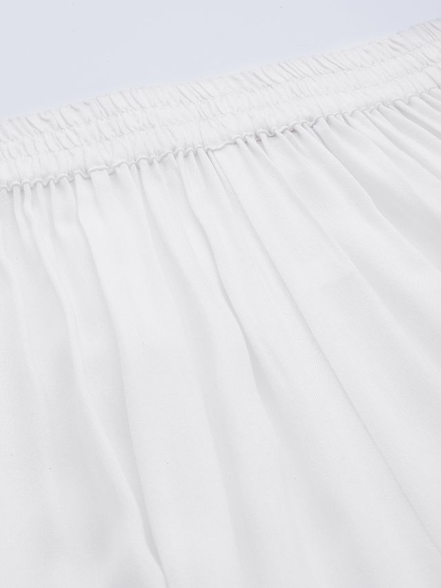 Libas Women White Soild Palazzos - Pl1452M