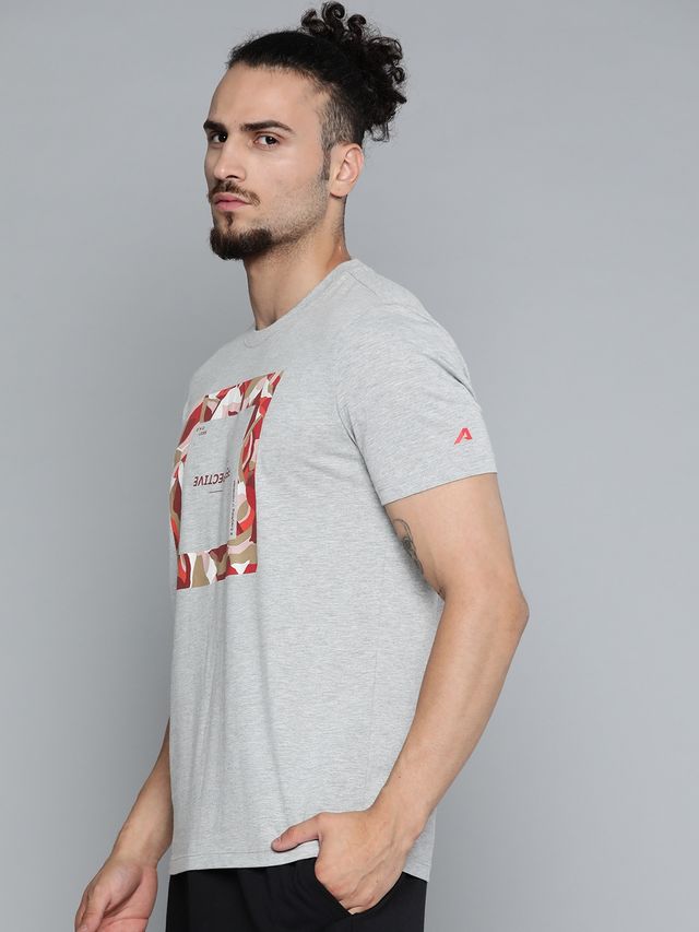 Alcis Men's Round Neck T-shirt | Light Grey - S