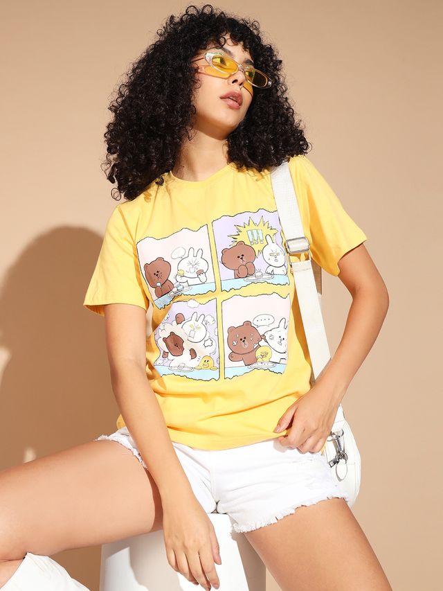 The Dry State Women's Cornsilk T-shirts Yellow WTSH | M