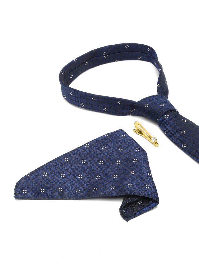 Louis Stitch Men's Silk Necktie | Blue - One Size