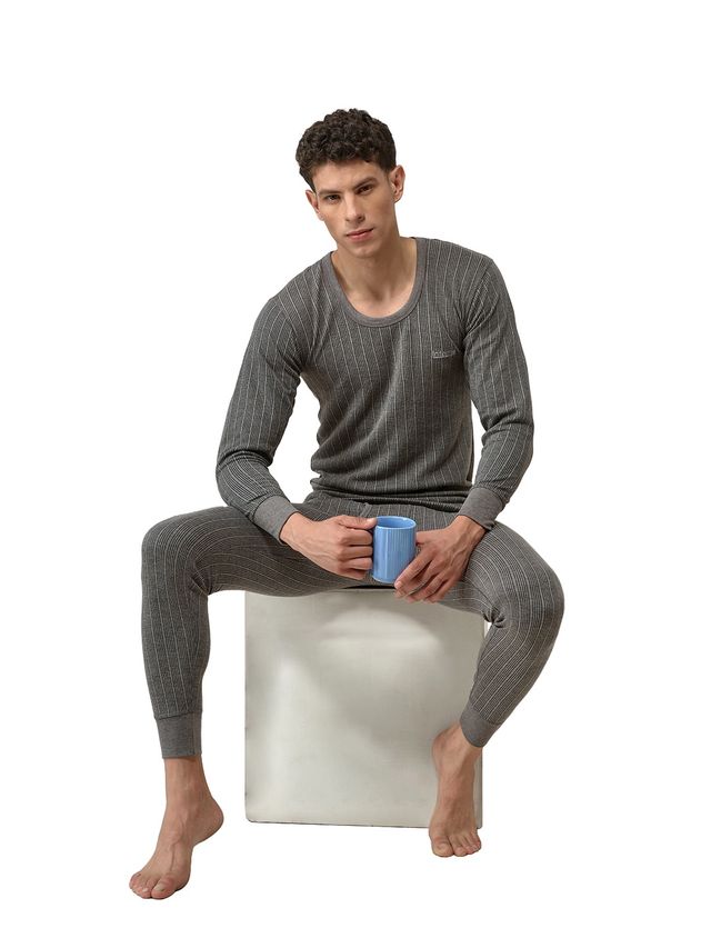 Lux Inferno Thermal Top and Bottom Set for Men | Charcoal | 100 | XXL