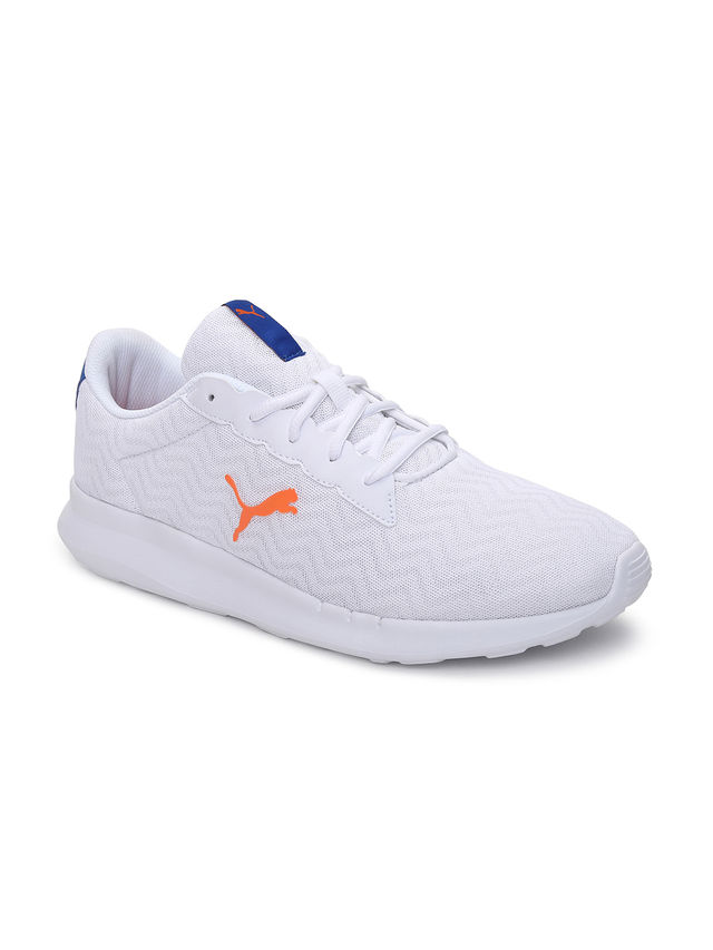 Puma Men's Glory Shoes | White, Victoria Blue and Vibrant Orange - UK 9