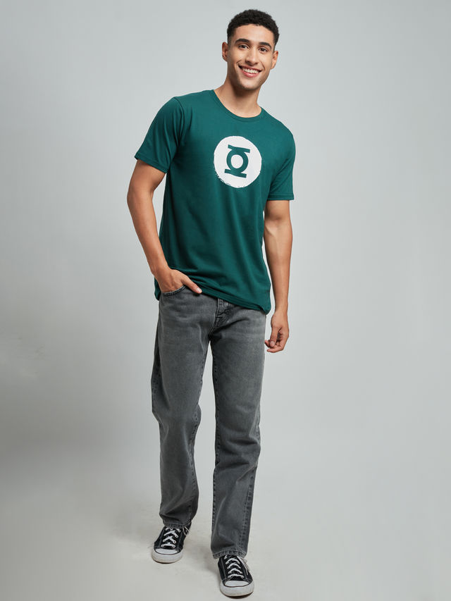 The Souled Store Men's Regular Green Lantern- Logo T-Shirts | Green | S