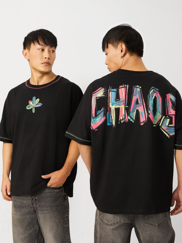 The Souled Store Men's TSS Originals Chaos Super Oversized T-shirt