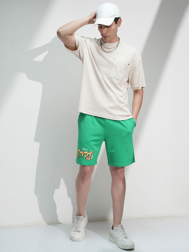 HIGHLANDER Men's Stitch Relaxed Fit Shorts | Green - 36
