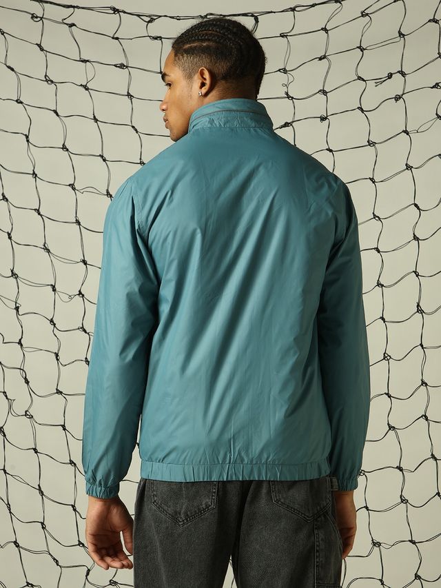 Hubberholme Men's Lightweight Relaxed Fit Reversible Windcheater Jacket | Bright Blue - XL
