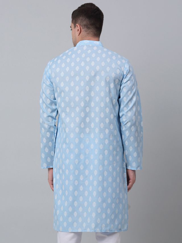 Jompers Men's Kurta | Ko 650 | Sky - XL